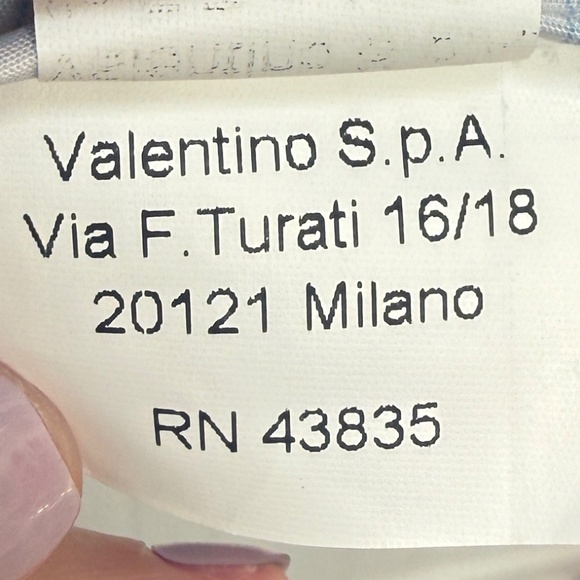 Valentino Roma Mens Shirt size 17.5/44 blue and white - Picture 5 of 7